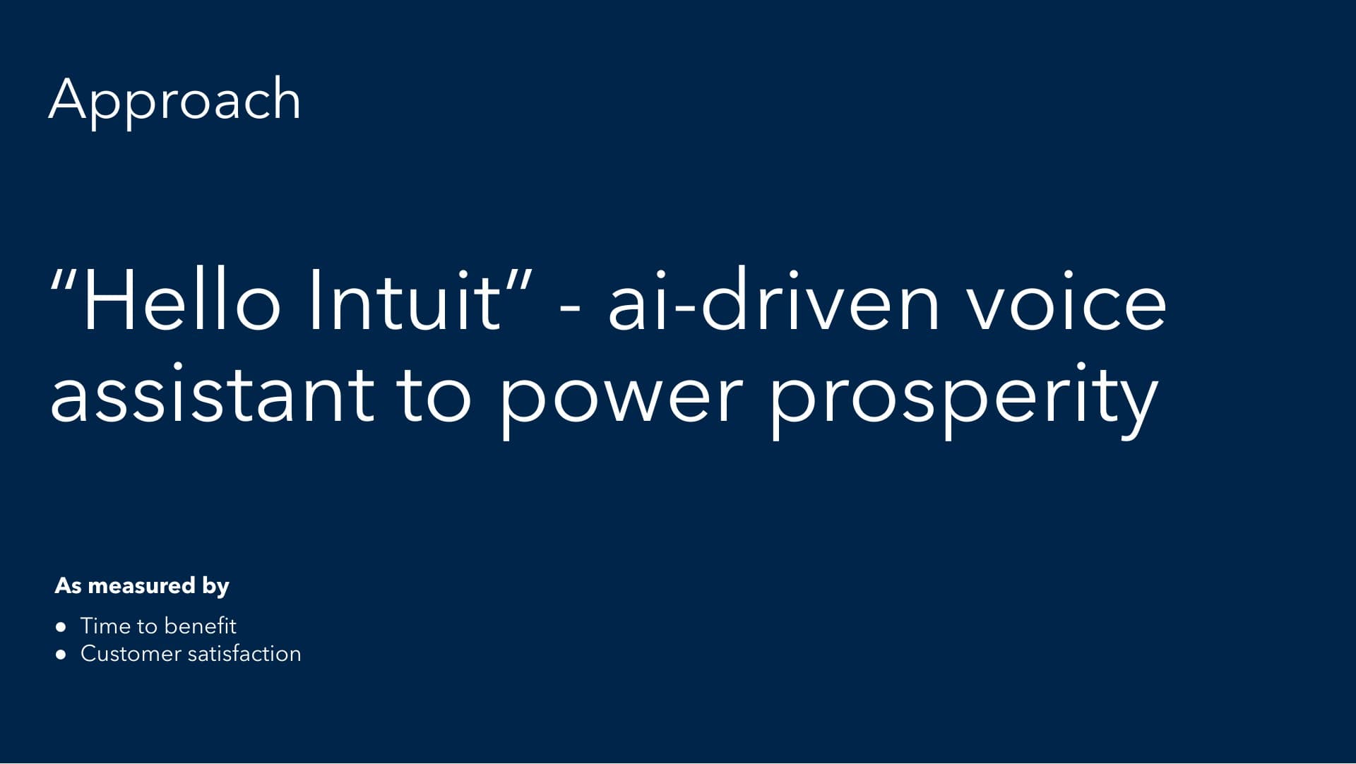 Hello Intuit — AI-driven voice assistant to power prosperity