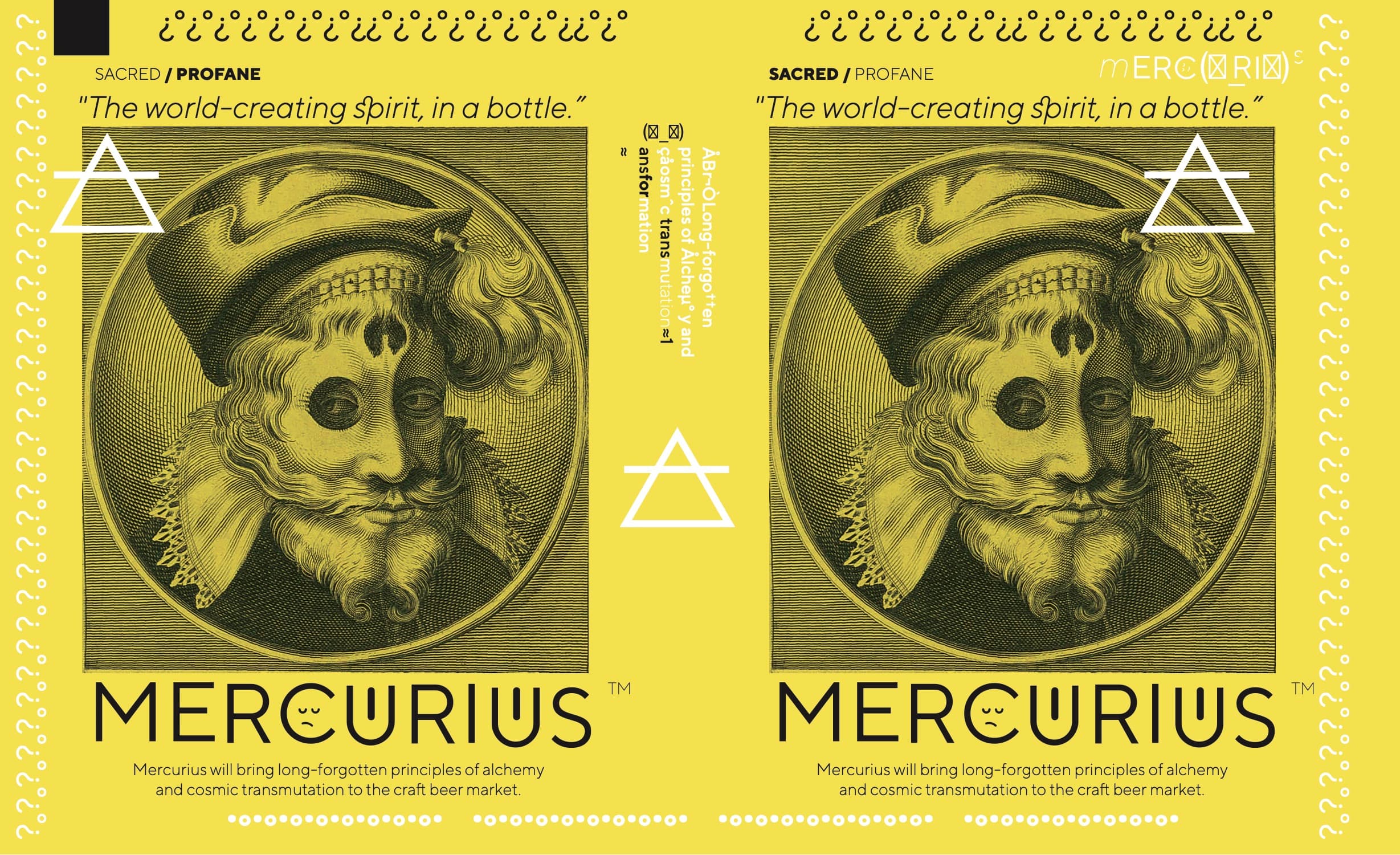 Mercurius brand — label design